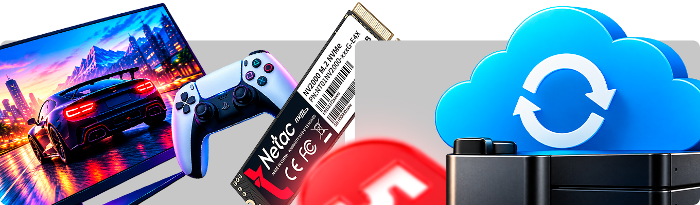 Накопитель под задачу: NVMe SSD M.2 Netac для игр на ПК и консоли, сетевое хранилище для резервного копирования