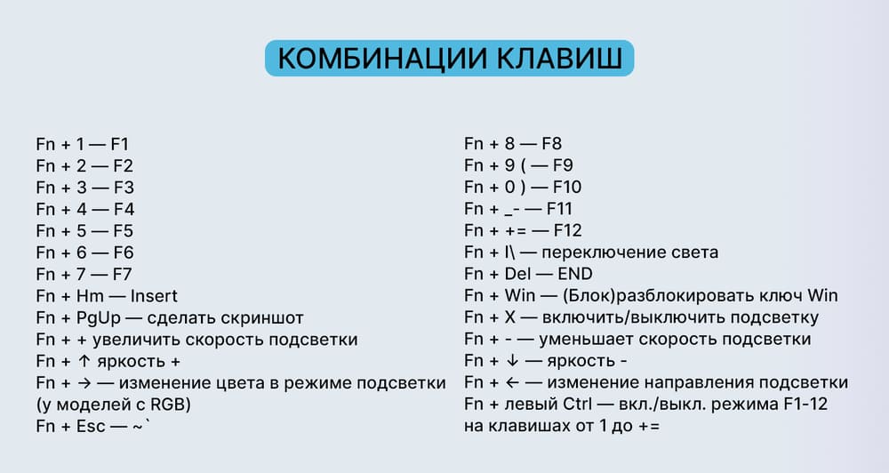 комбинация клавиш