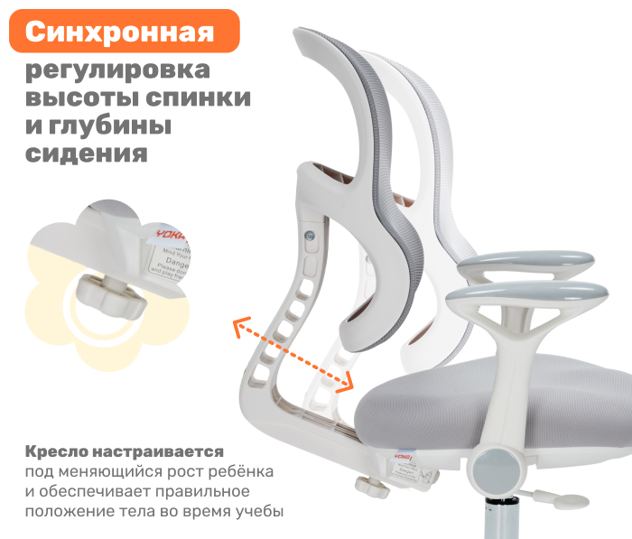 регулировка высоты спинки Yoka YC-14 Griff