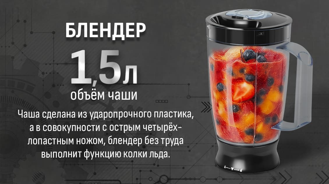 объем блендера 1.5л