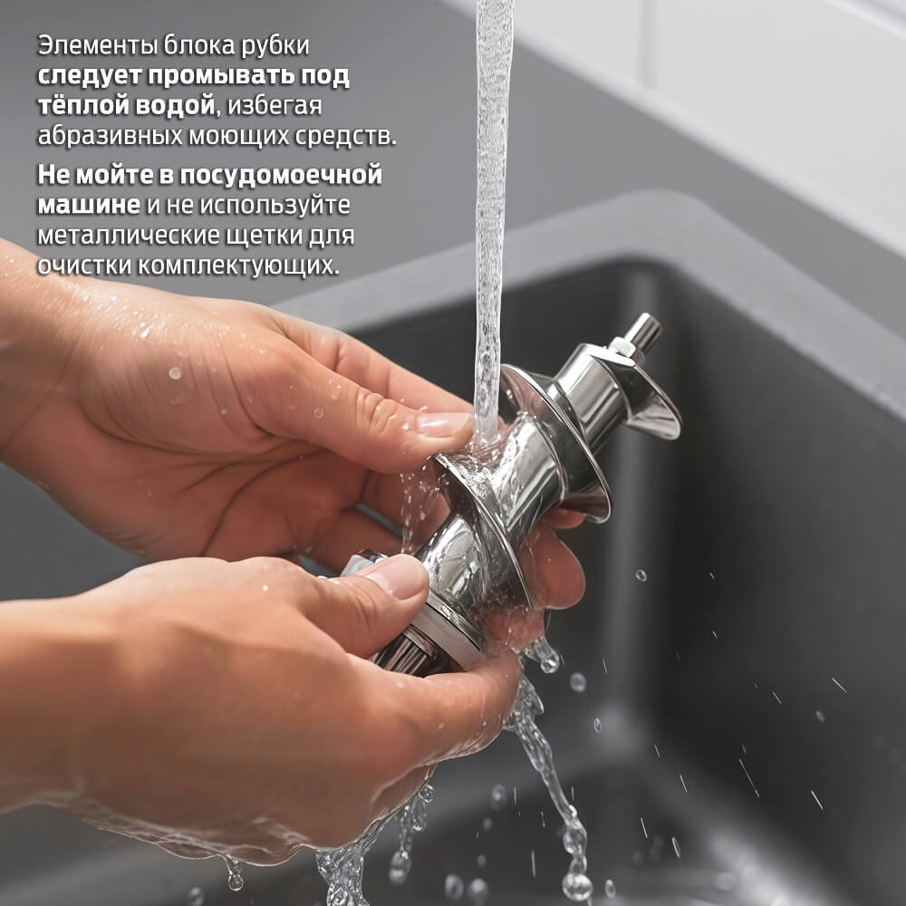 Мыть теплой водой