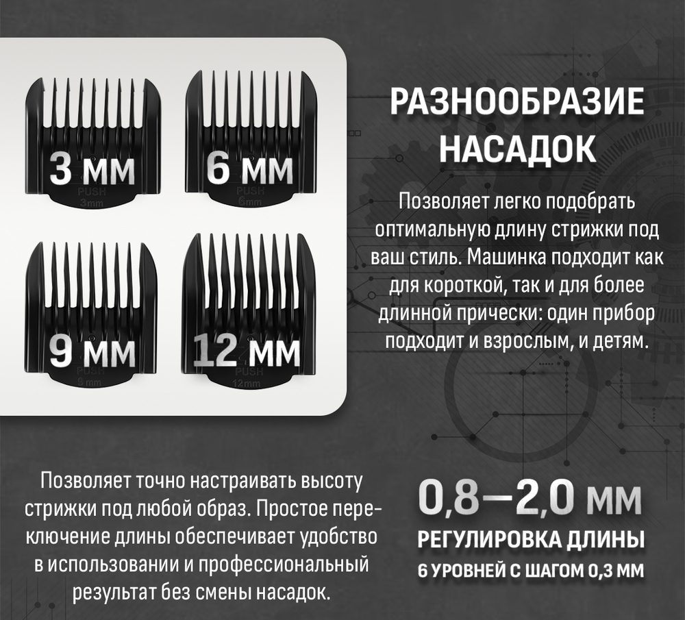 разнообразие насадок 