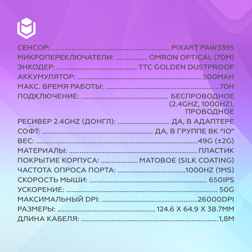 тех информация IO by Red Square Aurora io155
