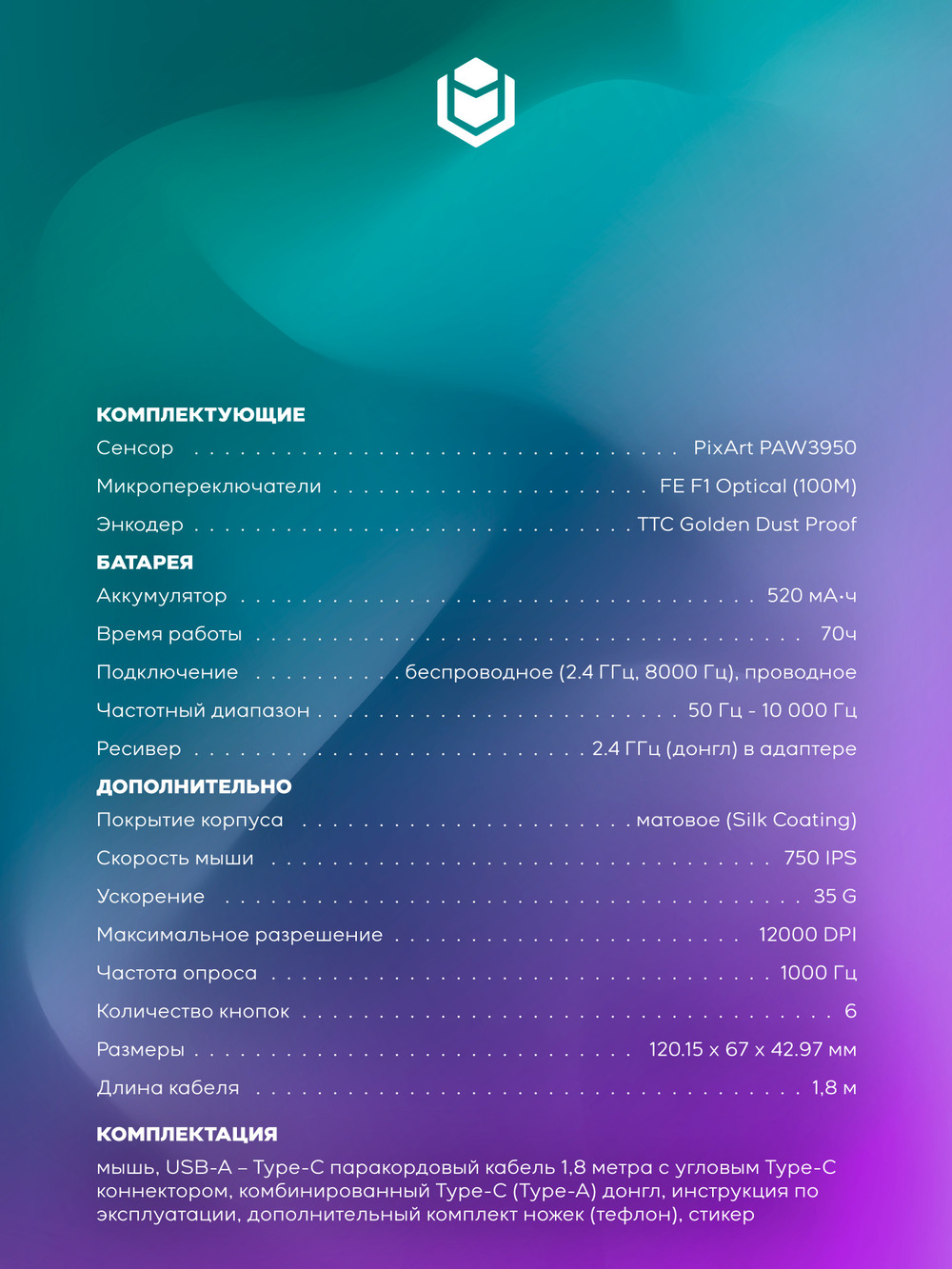 комплектация Мышь IO by Red Square Ergo Pro io1002 
