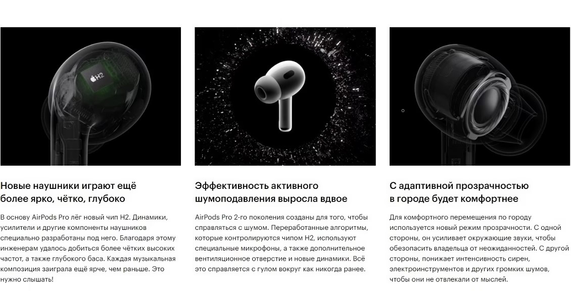 новые наушники Apple AirPods Pro 2 (MTJV3HN/A) с разъемом USB Type-C 