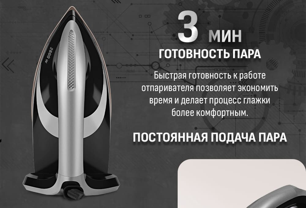 3 минут готовность пара