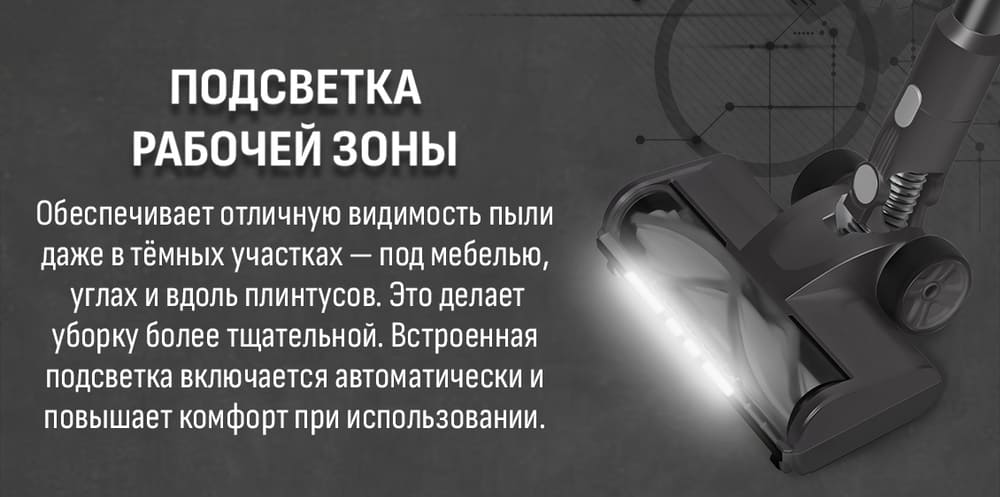 подсветка рабочей зоны