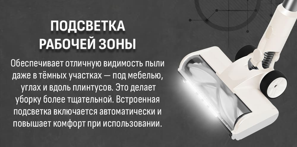 подсветка рабочей зоны