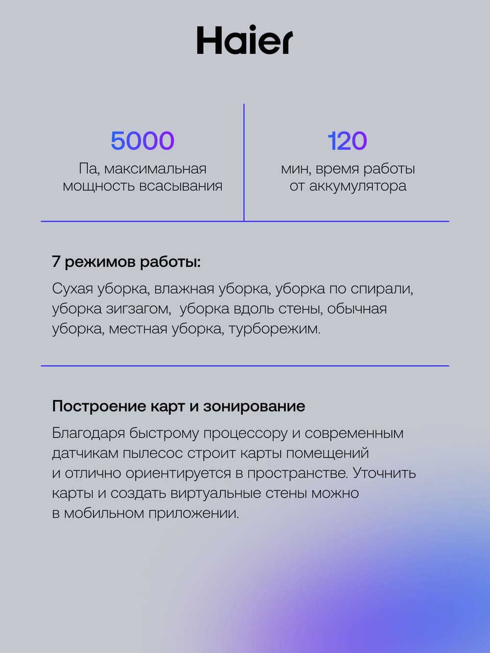 7 режимов работы