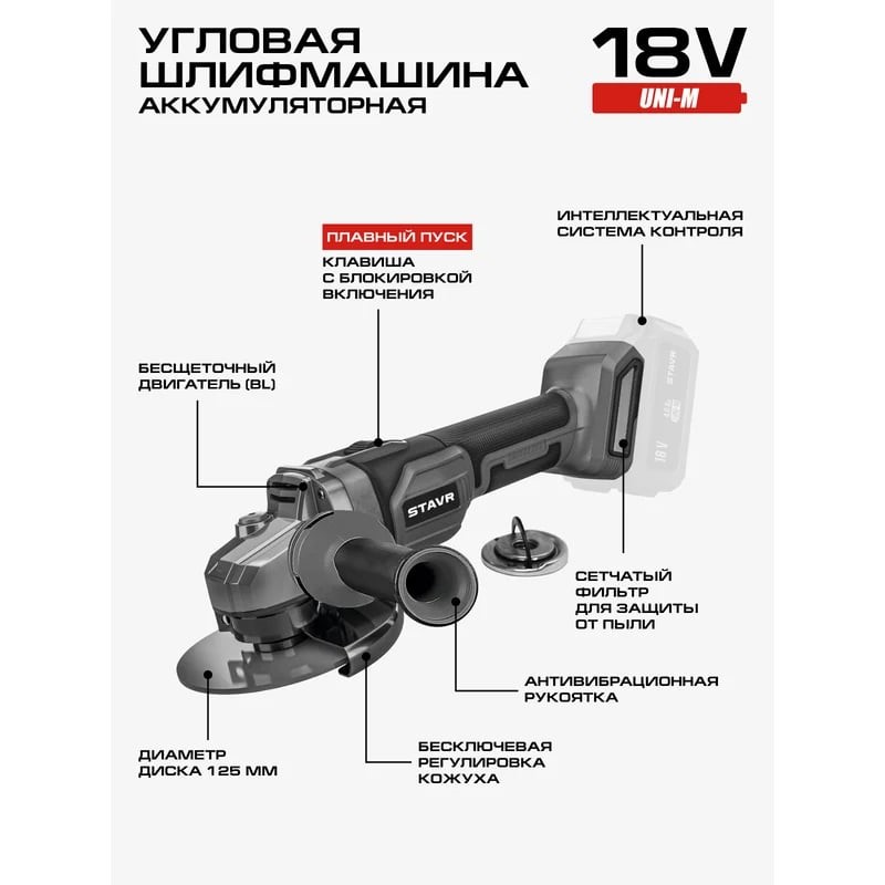 Аккумуляторная шлифмашина