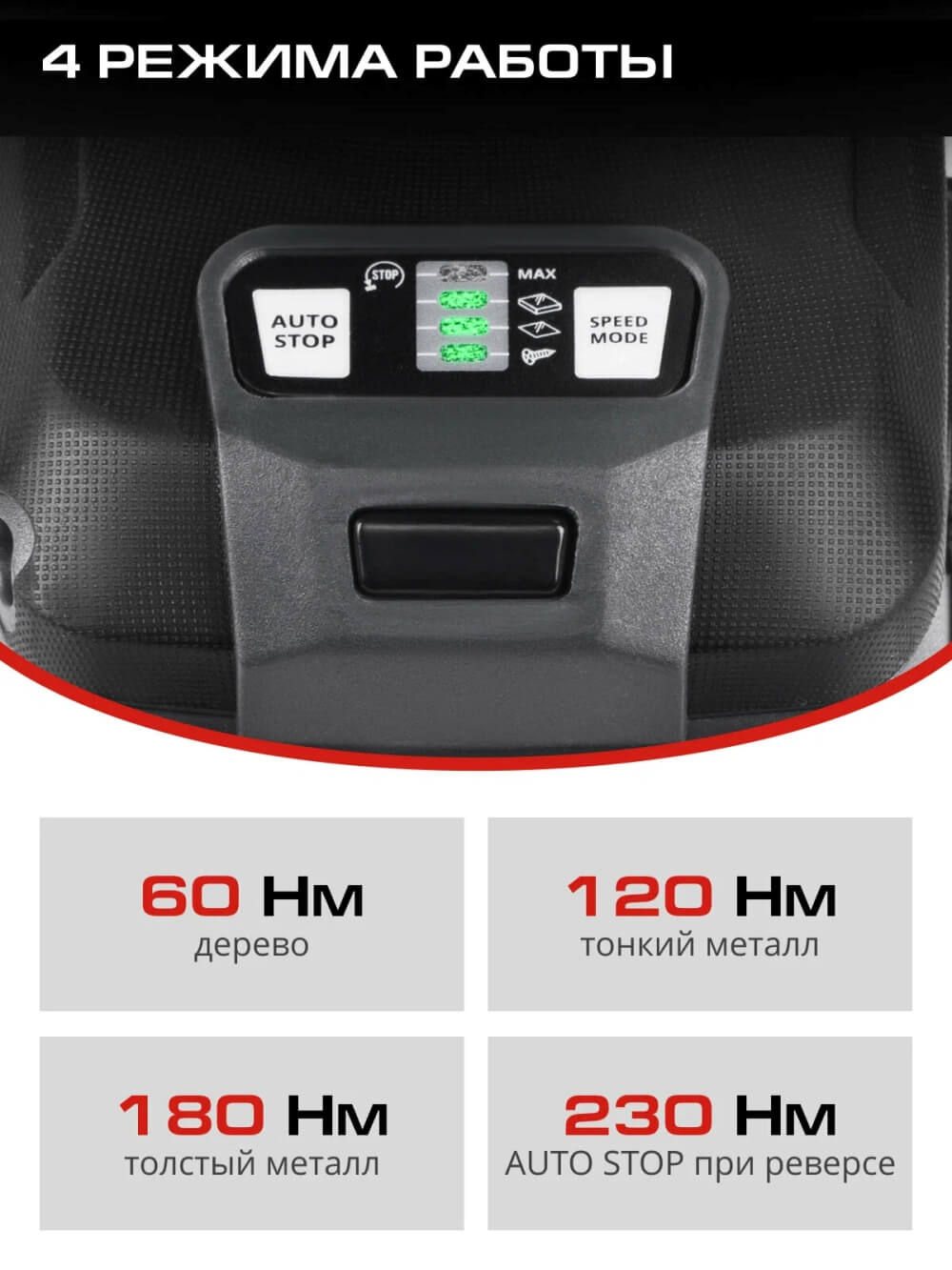 4 режима работы