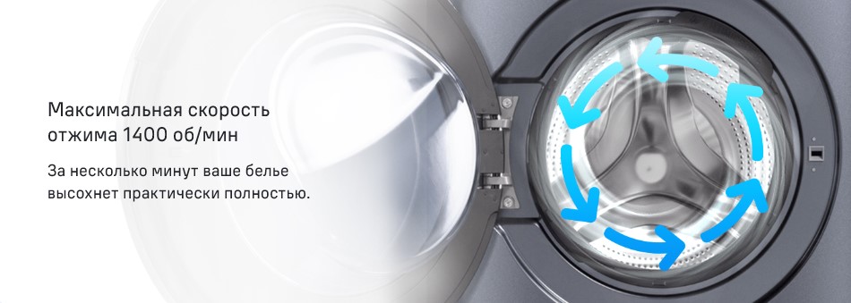 Отжим 1400 об/мин