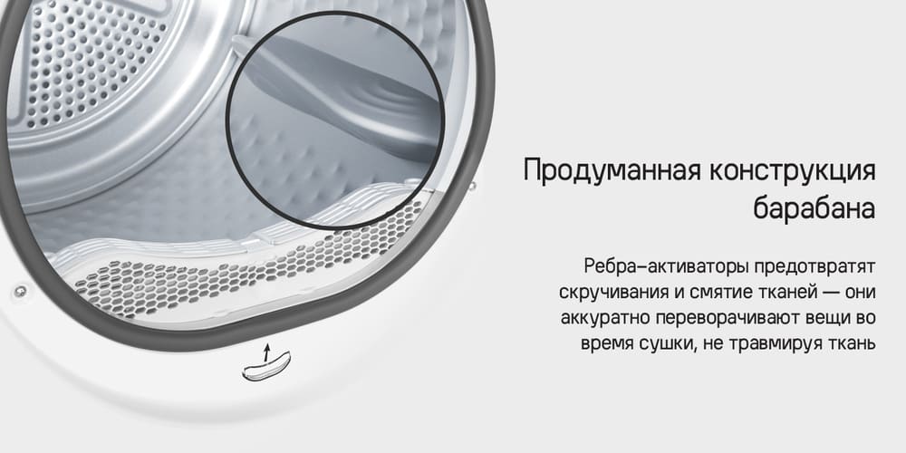 продуманная конструкция барабана