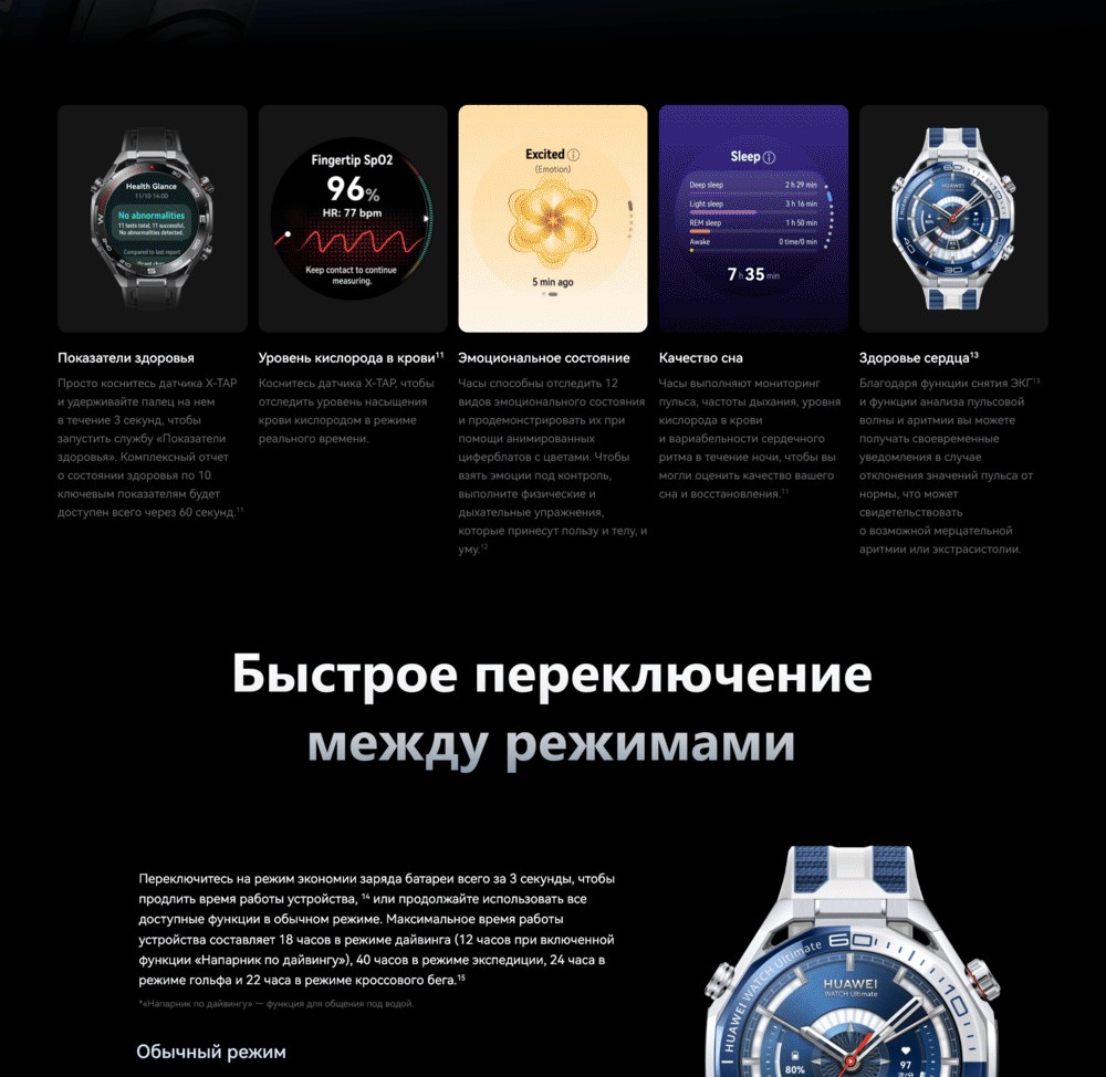 быстрое переключение между режимами